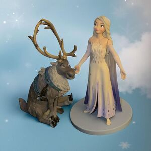 Disney's Frozen 2 Elsa & Sven Cake Toppers Figures 3” A48